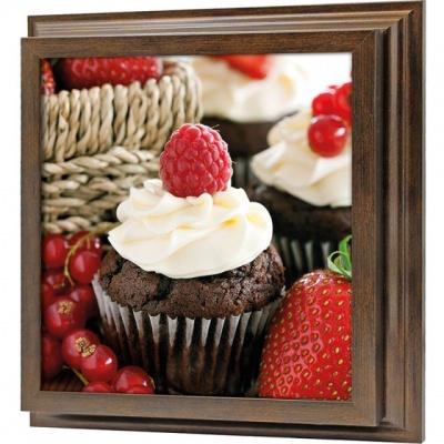  Ключница Шоколадный кекс с малиной, Бронза, 30x30 см фото в интернет-магазине