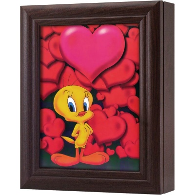  Ключница Твити-большое сердце, Обсидиан, 13x18 см фото в интернет-магазине