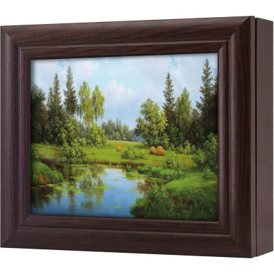  Ключница Русский ландшафт XII, Обсидиан, 13x18 см фото в интернет-магазине