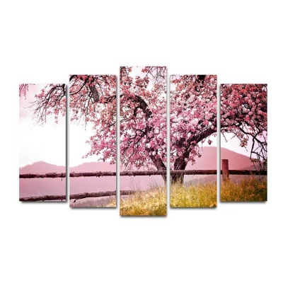  Модульная картина Пейзаж с яблоневым деревом, X-221H-80х125 фото в интернет-магазине