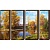  Модульная картина Сельский пруд осенью, БС18 фото в интернет-магазине