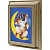  Ключница Котик на луне, Антик, 13x18 см фото в интернет-магазине