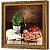  Ключница Натюрморт с пиццей, Цитрин, 30x30 см фото в интернет-магазине