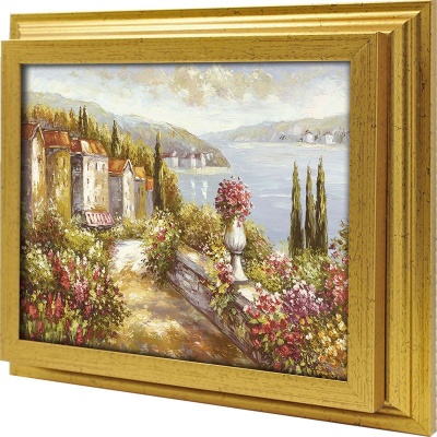  Ключница Пейзаж Тосканы, Золото, 20x25 см фото в интернет-магазине