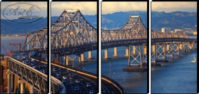  Модульная картина Мост. Окленд, Новая Зеландия, А21 фото в интернет-магазине
