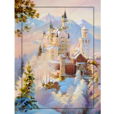  Картина с дорисовкой на раме, Сказочный замок, РР25 фото в интернет-магазине